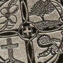 Gospel Icon Pendant/Silver with Chain